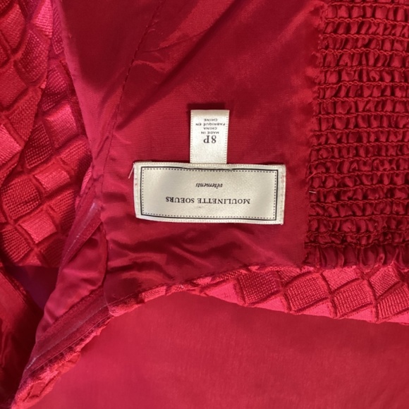 Anthropologie Moulinette Soeurs Short Sleeve Red Dress Size 8P - Picture 6 of 13